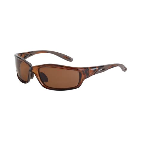 Crossfire Mach 1 Crystal Brown Frame with Polarized HD Brown Lenses Sunglasses - Shooting ...