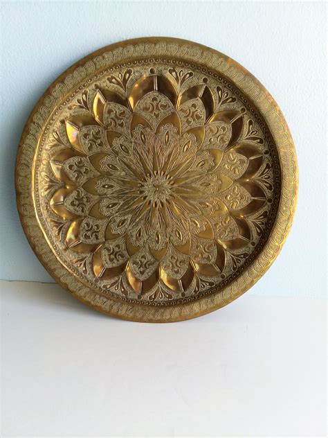 Decorative Vintage Brass Wall Plate Round Metal Disc Gold - Etsy | Plates on wall, Plate wall ...