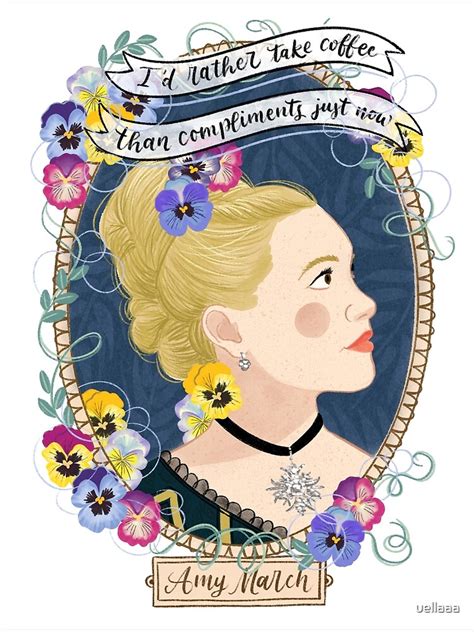 "Little Women potraits: Amy March botanical illustration" Poster for ...