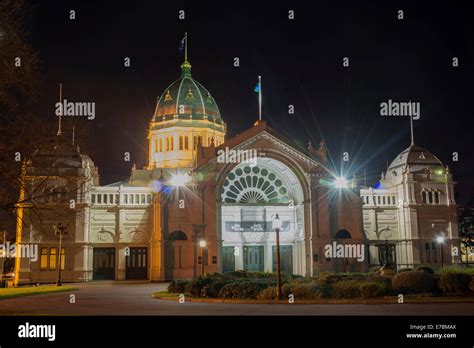 Royal Exhibition Building At Night Melbourne Australia Stock Photo - Alamy