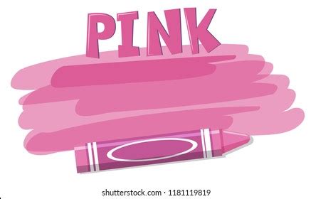 Pink Crayon Background Concept Illustration Stock Vector (Royalty Free ...