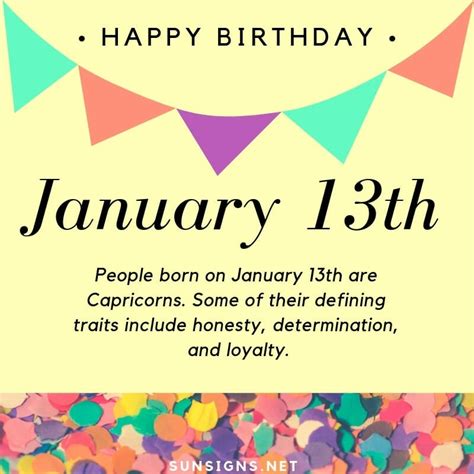 January 13 Zodiac Is Capricorn, Birthdays And Horoscope - SunSigns.Net