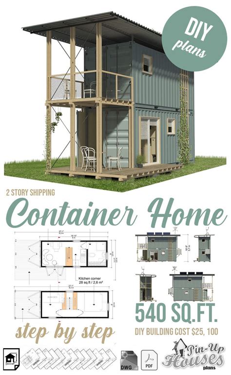 2 Story Shipping Container Home Plans | Shipping container house plans ...