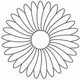 Flower Template Coloring Pages Colour Clipart Printable Kids Library sketch template