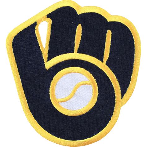 Milwaukee Brewers Ball & Glove Alternative Throwback Logo Patch 2016