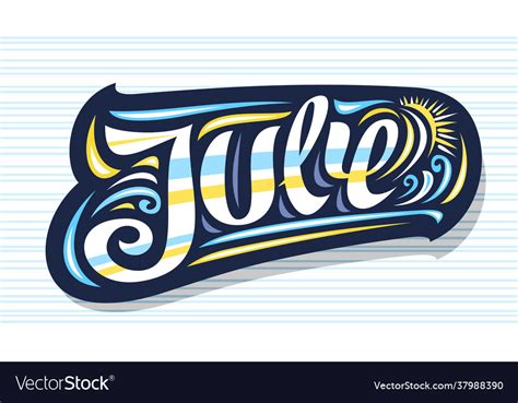 Logo for july Royalty Free Vector Image - VectorStock