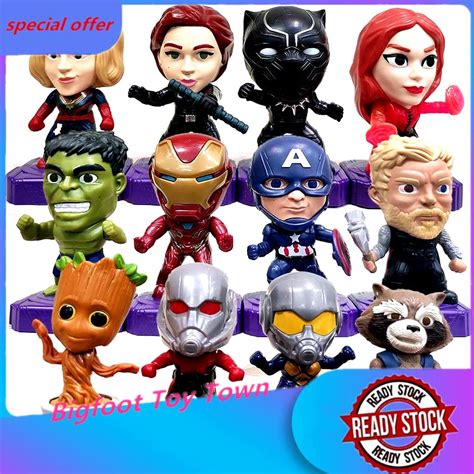 2021 McDonald's Happy Meal 12 PCS of Avengers action figures.McDonald's Marvel toys set.McDonald ...