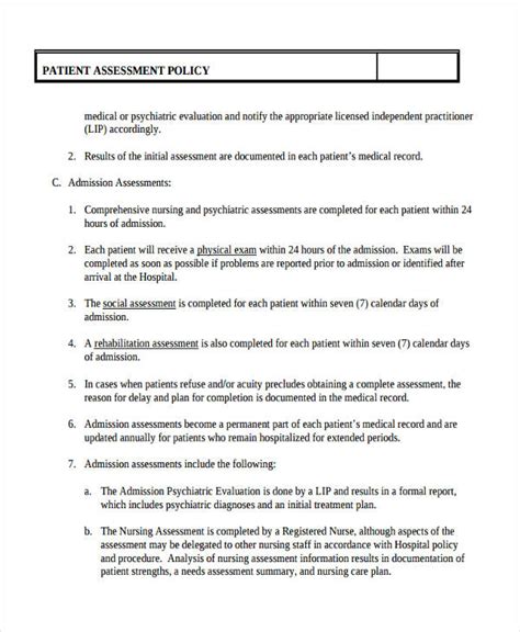 Nursing Assessment - 35+ Examples, Format, Pdf