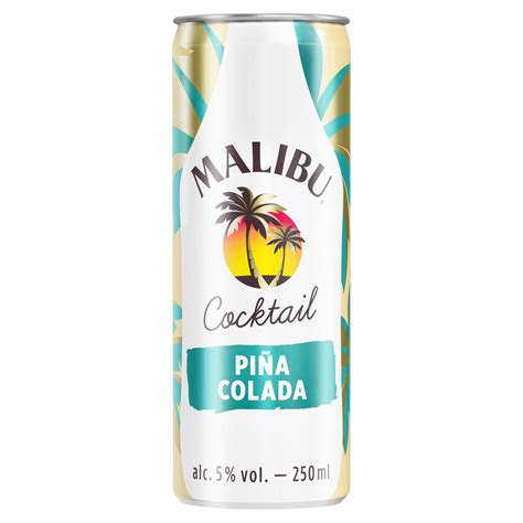 Malibu Pre-Mixed Piña Colada Rum Drink 250ml | Beers, Wine and Spirits | Iceland Foods