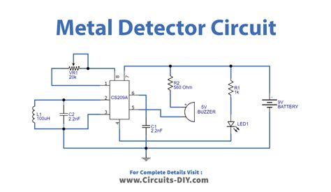 Metal Detector Circuit using CS209A