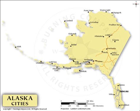 Alaska Cities Map, Map of Alaska with Cities