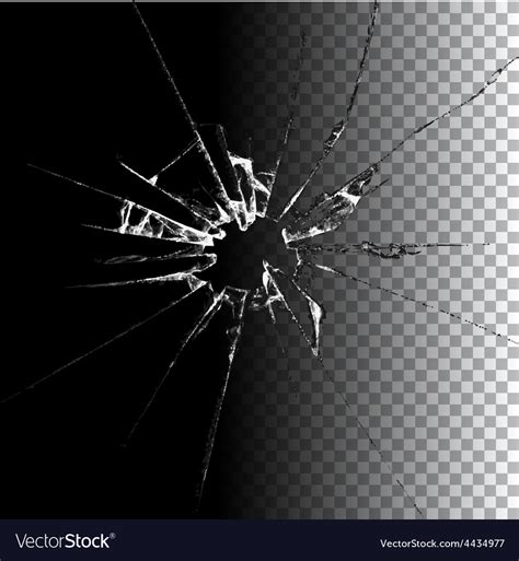 Realistic broken glass Royalty Free Vector Image