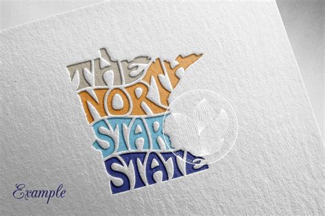 The North Star State word Art Minnesota Svg Dxf Eps Png Jpg | Etsy