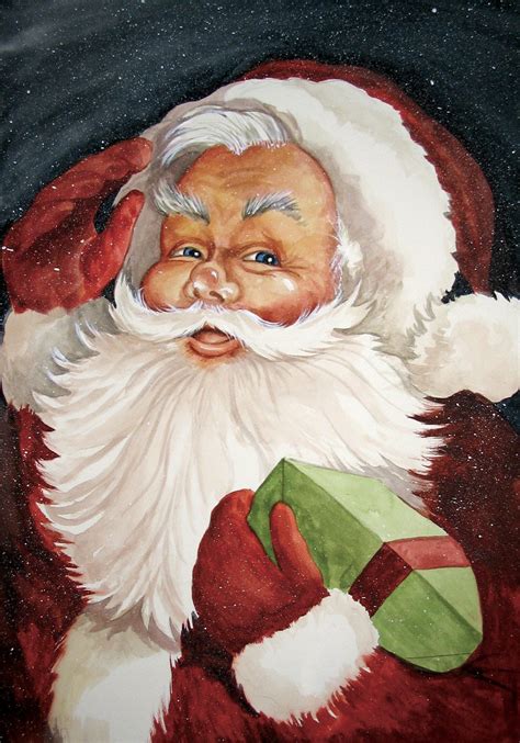 Old fashioned vintage santa claus print from my by margiebarron