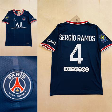 Sergio Ramos 4 PSG home soccer jersey 21/22 | Etsy