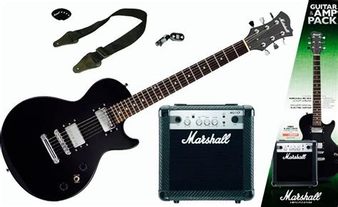 Marshall Guitar Pack THE PACK INCLUDES: Marshall electric guitar. (right handed model for ...