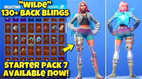 NEW "WILDE" SKIN Showcased With 130+ BACK BLINGS! Fortnite Battle ...