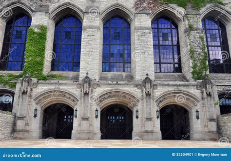 Northwestern University Campus - Building Detail Stock Image - Image ...