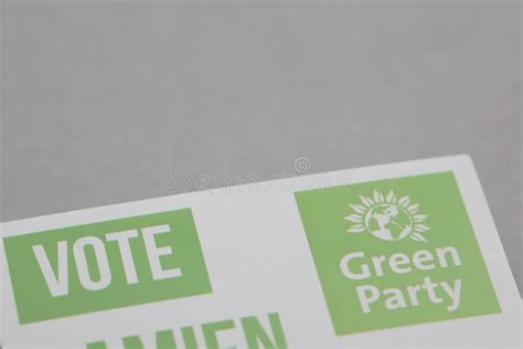 LONDON, UK - May 2021: Green Party Political Party Logo on Campaign ...