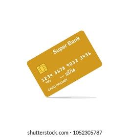 Credit Card Template On White Background Stock Vector (Royalty Free) 1052305787 | Shutterstock