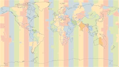 License Info: Time Zones of the World (Patterson Cylindrical Projection)