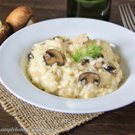 Chicken and Mushroom Risotto - Simply Home Cooked