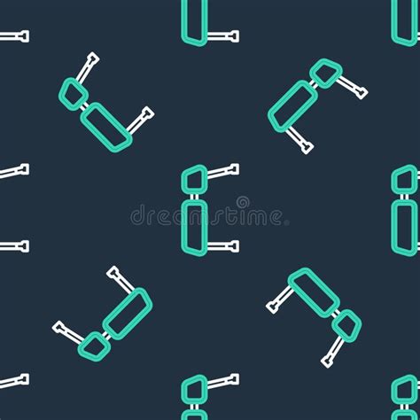 Line Truck Side Mirror Icon Isolated Seamless Pattern on Black Background. Vector Stock Vector ...