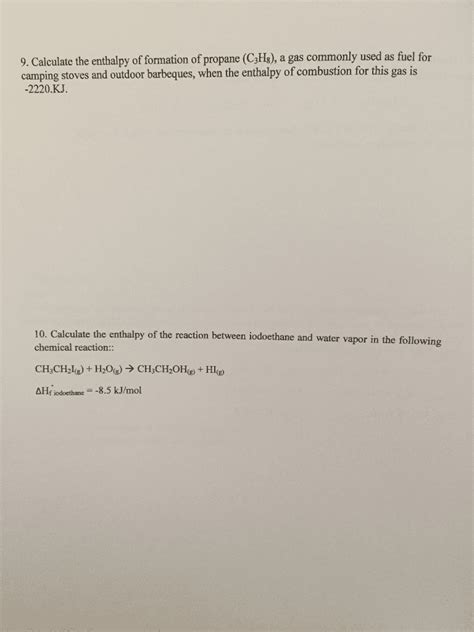 OneClass: Please give formula, units, and constants used. Thank you! 7. "Gasohol" a mixture of ...