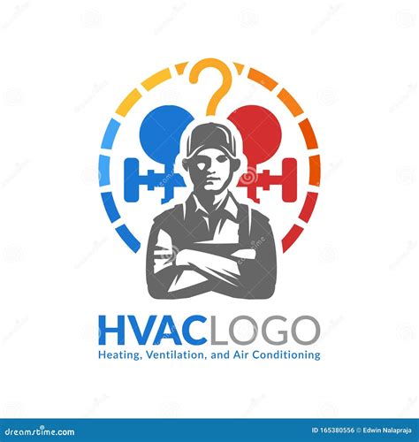 HVAC Logo Design, Heating Ventilation and Air Conditioning Logo or Icon Template Stock Vector ...