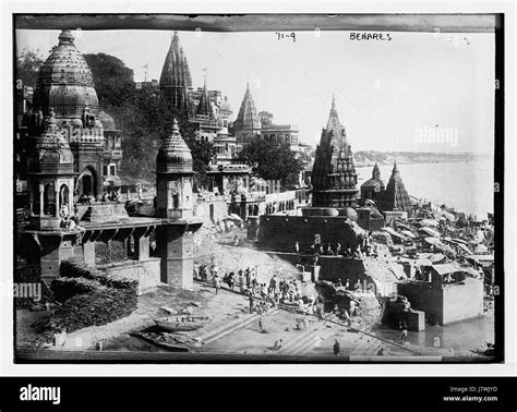 Benares temples and ghats (probably early 20th century Stock Photo - Alamy