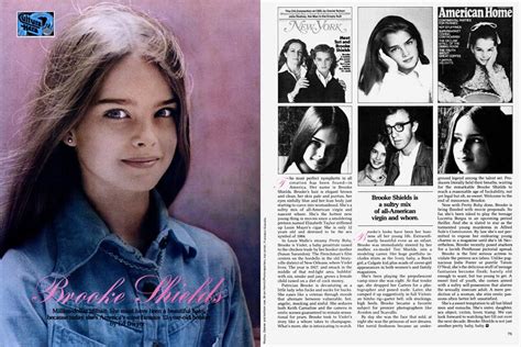 1978 article describing 13-year-old Brooke Shields as a "sultry mix of ...