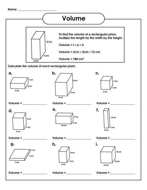 Perimeter Area And Volume Worksheets Grade 5