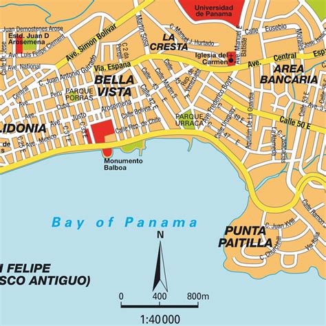 Mapa de Panamá con atracciones turísticas. que ver en Panamá