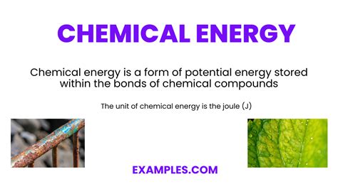 Chemical Energy - 7+ Examples, Format, How to Calculate, PDF