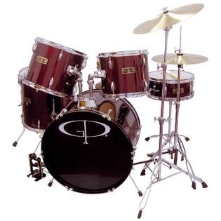 GP Percussion 5-Piece Complete Drum Set with Accs in Wine Red - Toys & Games - Musical ...