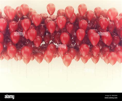 Background of red balloons. Celebration and birthday image Stock Photo - Alamy