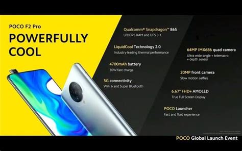 Poco F2 Pro Launched with a Pop-Up Selfie Camera, Snapdragon 865 SoC ...