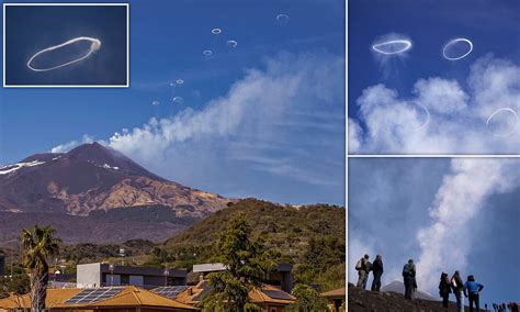Mount Etna sends amazing volcanic smoke rings billowing into the sky to ...