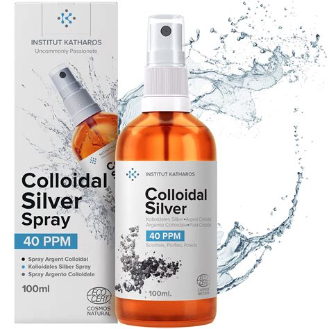 Premium Colloidal Silver Spray 40ppm 3.4 fl oz Optimal Concentration ...