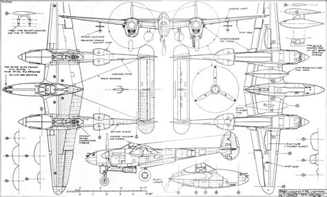 The P-38 - Best of the Twins w/4-View Drawing, April 1971 American Aircraft Modeler - Airplanes ...