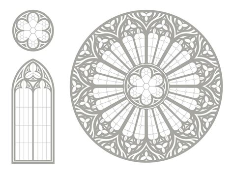 Medieval Gothic stained glass round window texture 14300676 Vector Art at Vecteezy