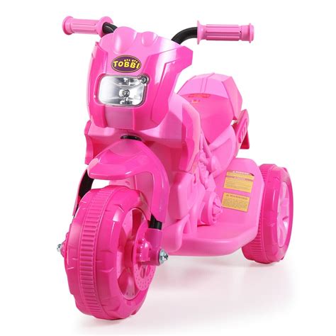 Topcobe Kids Ride on Car, 3 Wheel Motorcycle for Girls Boy, Children 6V ...