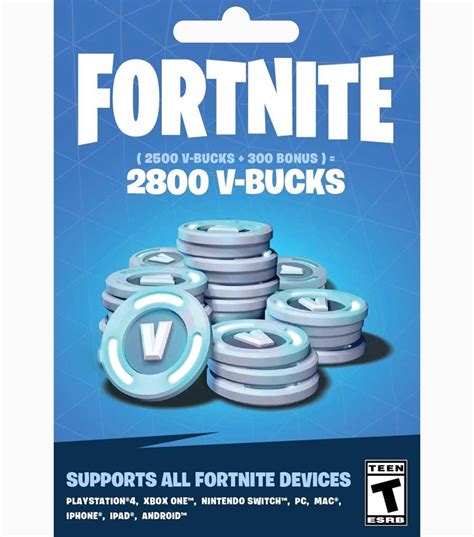 Fortnite - 2800 V-Bucks Gift Card (GLOBAL) - GiftChill.co.uk