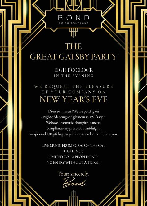 Great Gatsby Party Invitations Template Elegant Great Gatsby Party ...