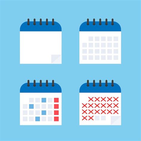 Premium Vector | Collection of calendar on a blue background