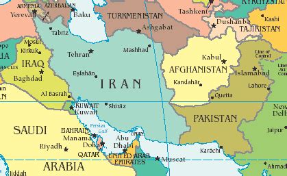 Map Of Iran And Pakistan