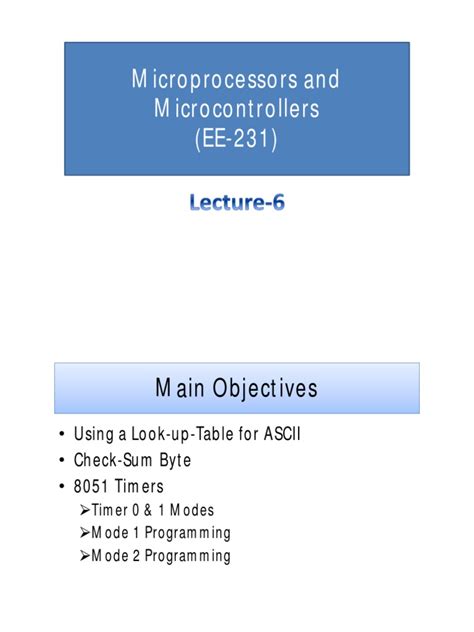 Lecture-6 (Microprocessors and Microcontrollers) | Download Free PDF ...