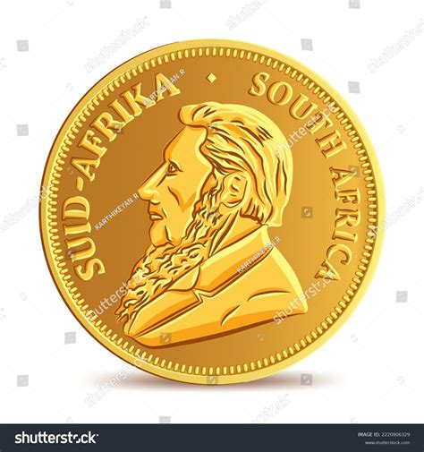 South African 1oz Gold Krugerrand Coin Stock Vector (Royalty Free ...