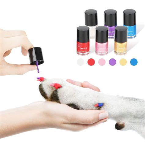 6 Colors Dog Nail Polish Pen - Dog Nail Polish Pens Quick Dry, Nail Polish for Dogs, Dog Safe ...