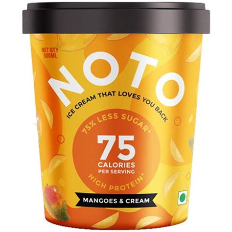 Buy Noto Ice Cream Ice Cream Mangoes Cream Flavour, 500ml Online at ...